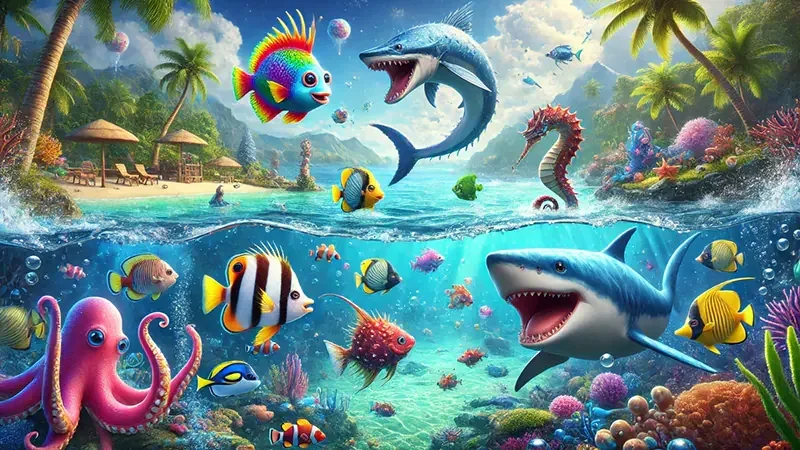 Arena bawah laut dalam permainan tembak ikan mobile RSNVIP
