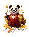Grafik logo NextSpin pada materi visual